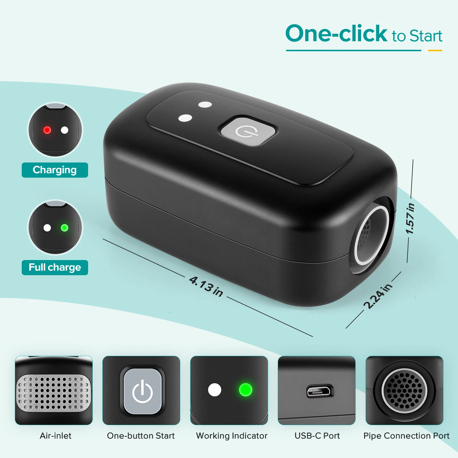 portable OZONE Cleaner for CPAP Machine Sterilization mask hose cleaner Mini cpap machine
