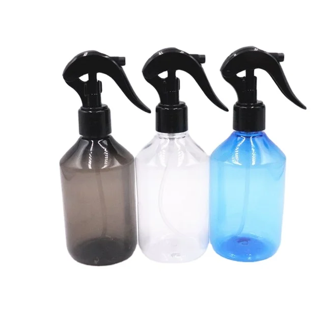 250ml Cylinder PET Boston bottle plastic sprayer bottle for cleaning and spraying alcohol 8oz bottle boston