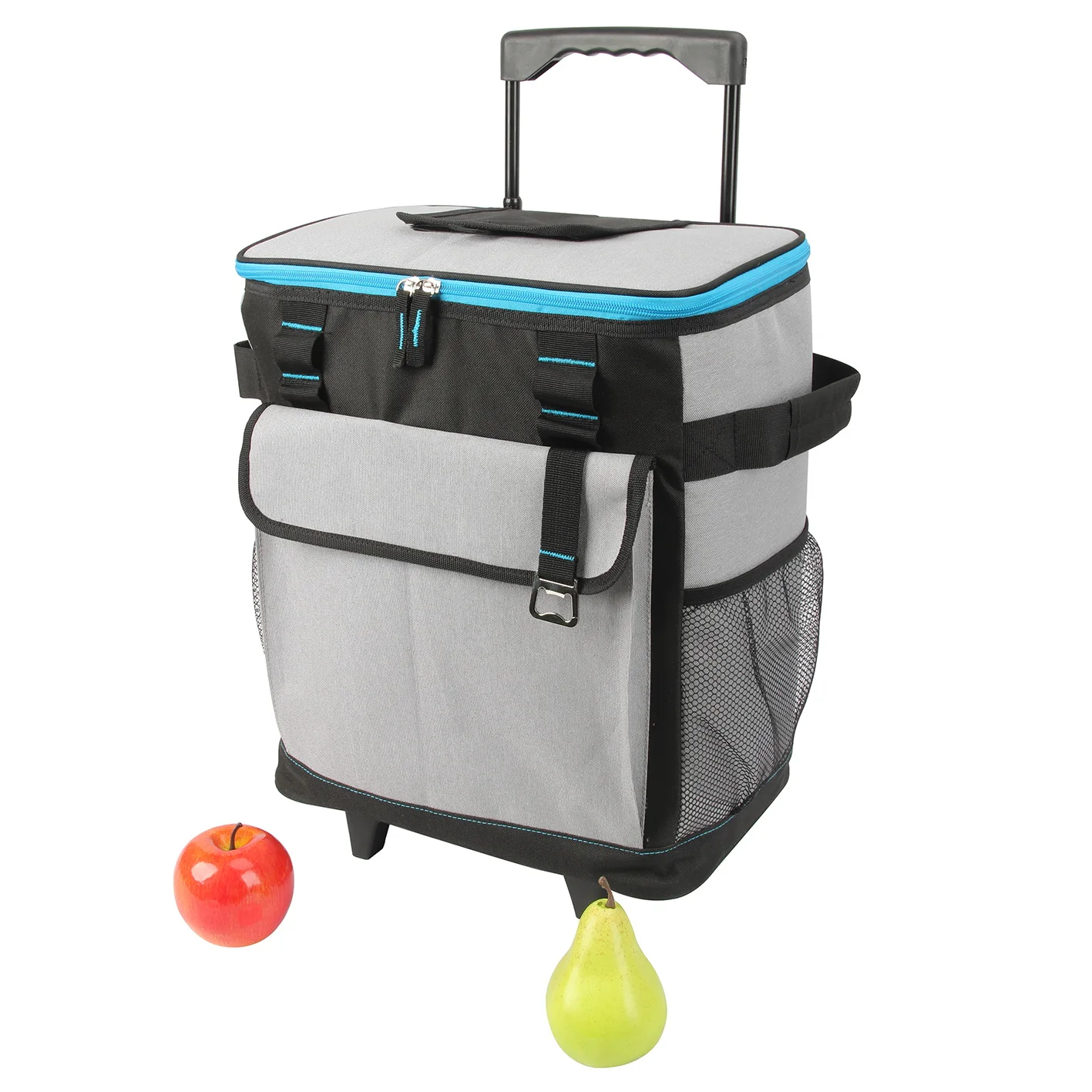 Складная сумка-холодильник на колесиках для пляжа, рыбалки, покупок, пикника