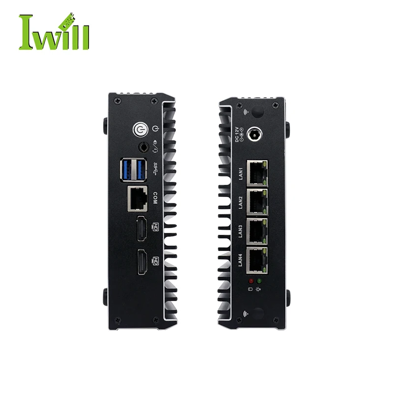 embedded pc mini pc J3160 4 LAN  2 HD dual display embedded micro firewall pfsense with 8G DDR3L