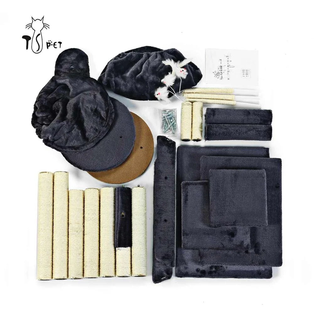 Cat Product Scratching Post Pole Durable Sisal Rope Cat Scratcher Tree Plush