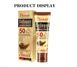 Органический солнцезащитный крем для лица, отбеливающий лосьон с spf 50, коллаген, улитка, защитный крем для кожи, увлажняющий солнцезащитный крем