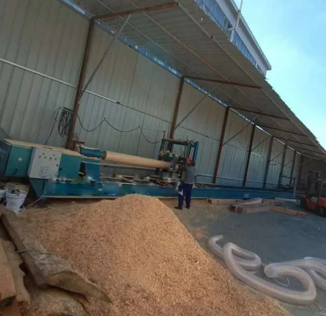 log column wood lathe for round wood