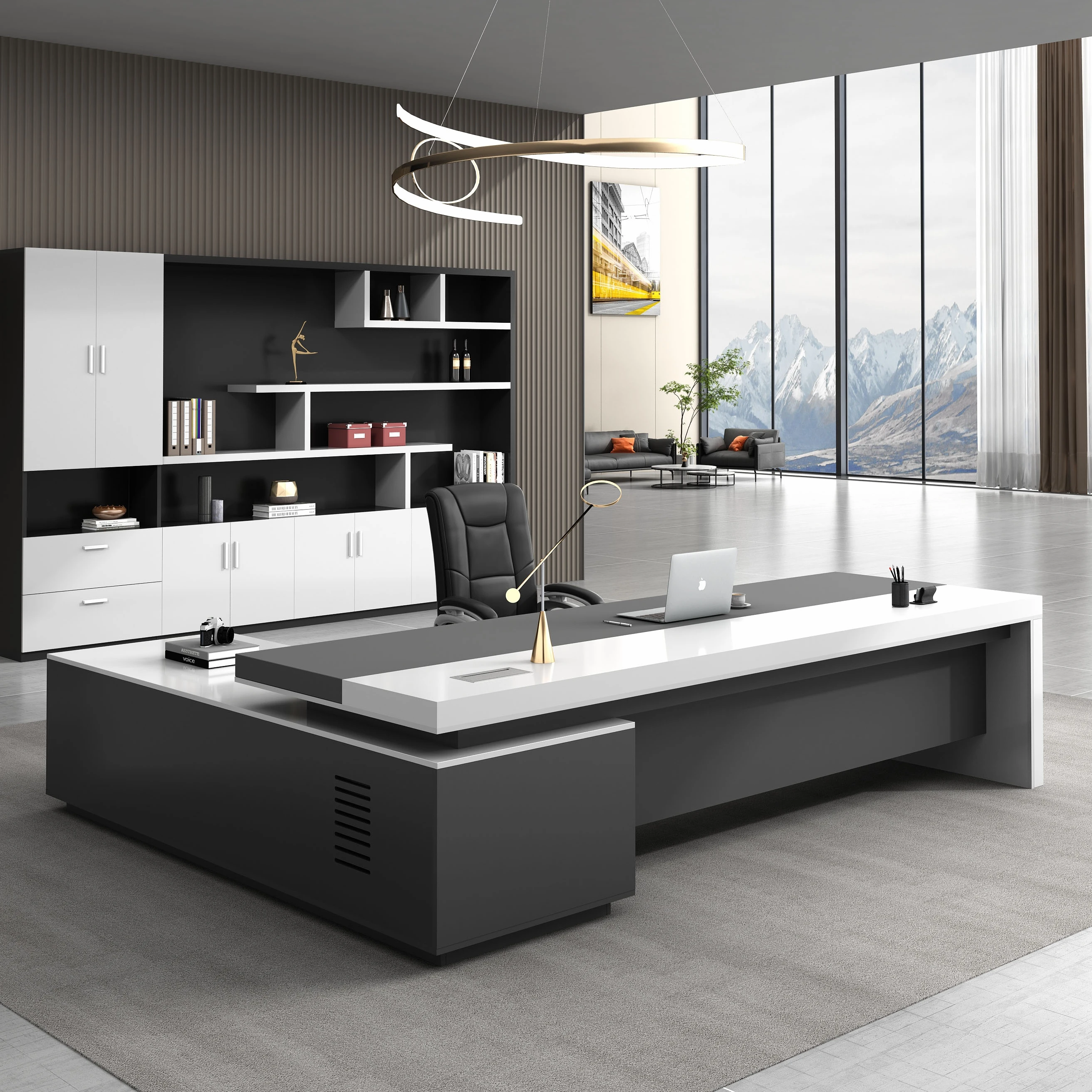 Office Furniture Modern Luxury Design Office Desk Customize OEM Steel Wood Stainless Factory Price Executive Modern PVC Wedding