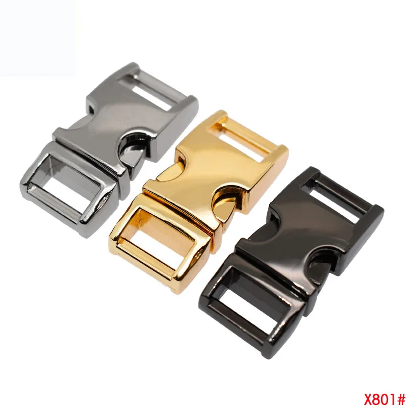 wholesale Adjustable Metal Side Release 10 mm Buckles Dog Collar Bags Webbing Accessories