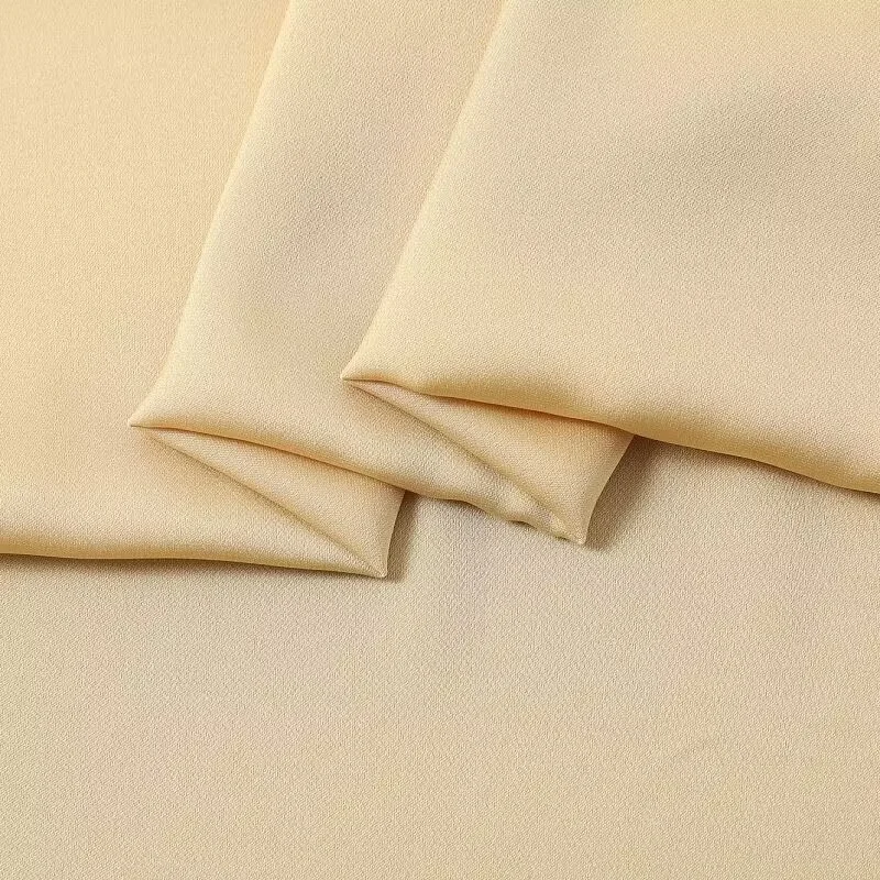 Factory processed customized 19 Momme 140cm mulberry silk fabric matte silk elastic double-sided white Charmeuse Satin fabric