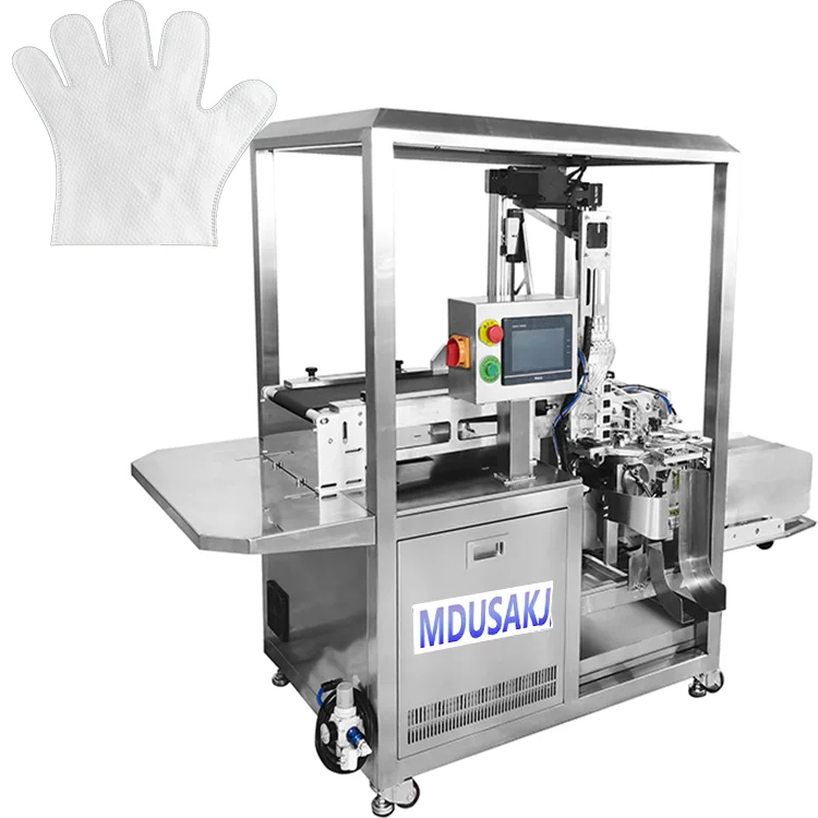 Automatic folding and bagging machine for fashionable cosmetics gloves Cosmetic Filling Equipment