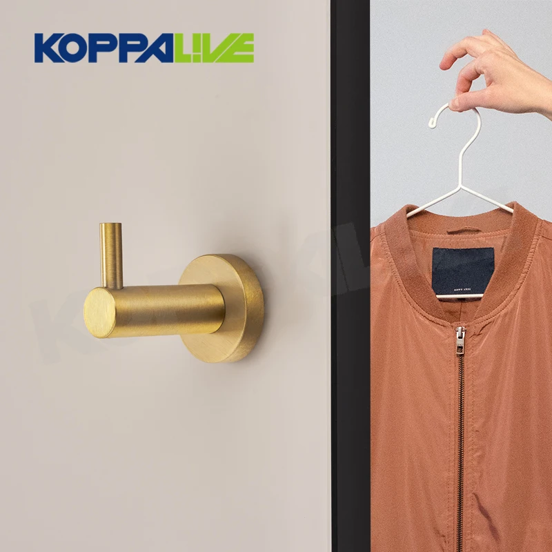 Усиленная Золотая вешалка для пальто Koppalive недорогие латунные настенные крючки полотенец и ванной комнаты