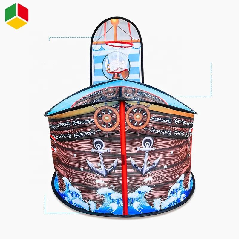 QS дешевая комнатная Типи Новая Большая Пиратская лодка корабль палатка морской игровой дом забор мяч бассейн складной шар игрушка детская
