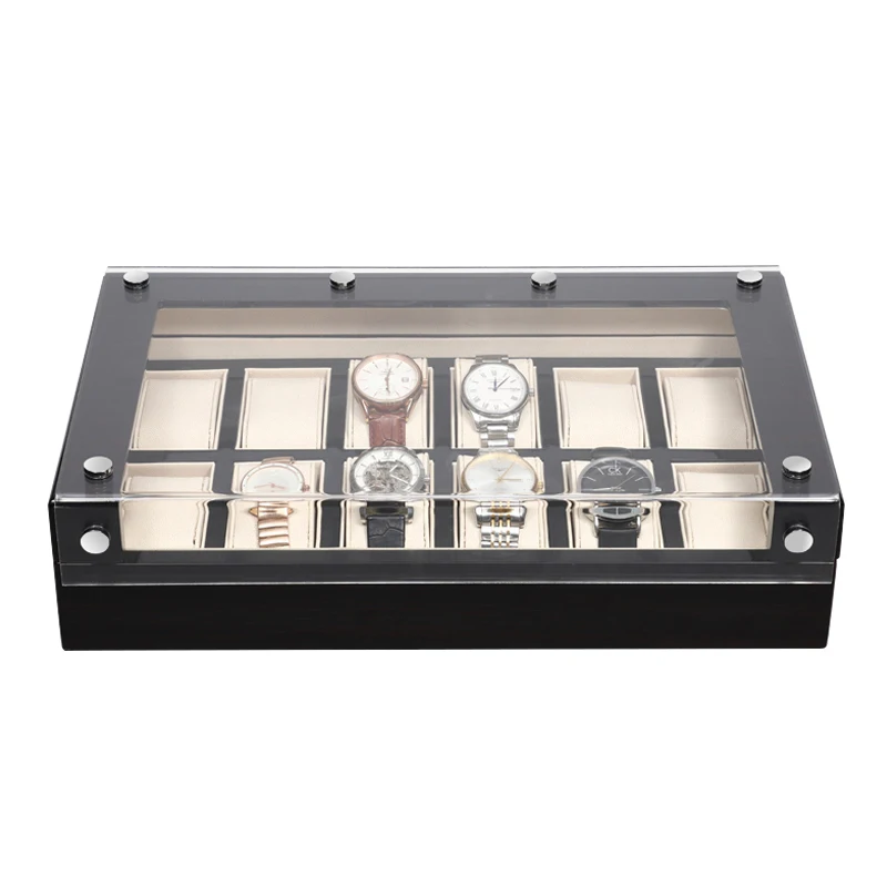 Factory direct custom wood watch display boxes & cases luxury watch storage box