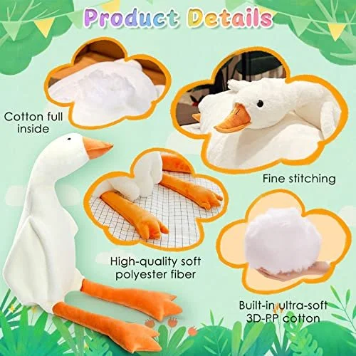 Hot Sale big size Cute Super Soft Stuffed Animal Goose Duck Large Plush Pillow Toys 50cm 90cm 190cm