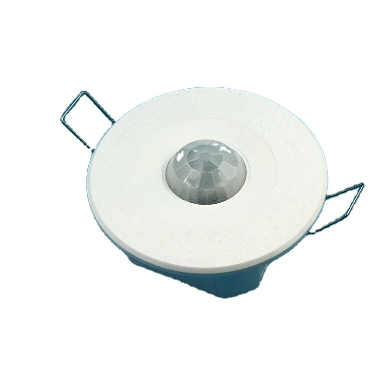 
Embedded hole size 80mm white Sound and light-controlled energy-saving switch with fire control relay output 
