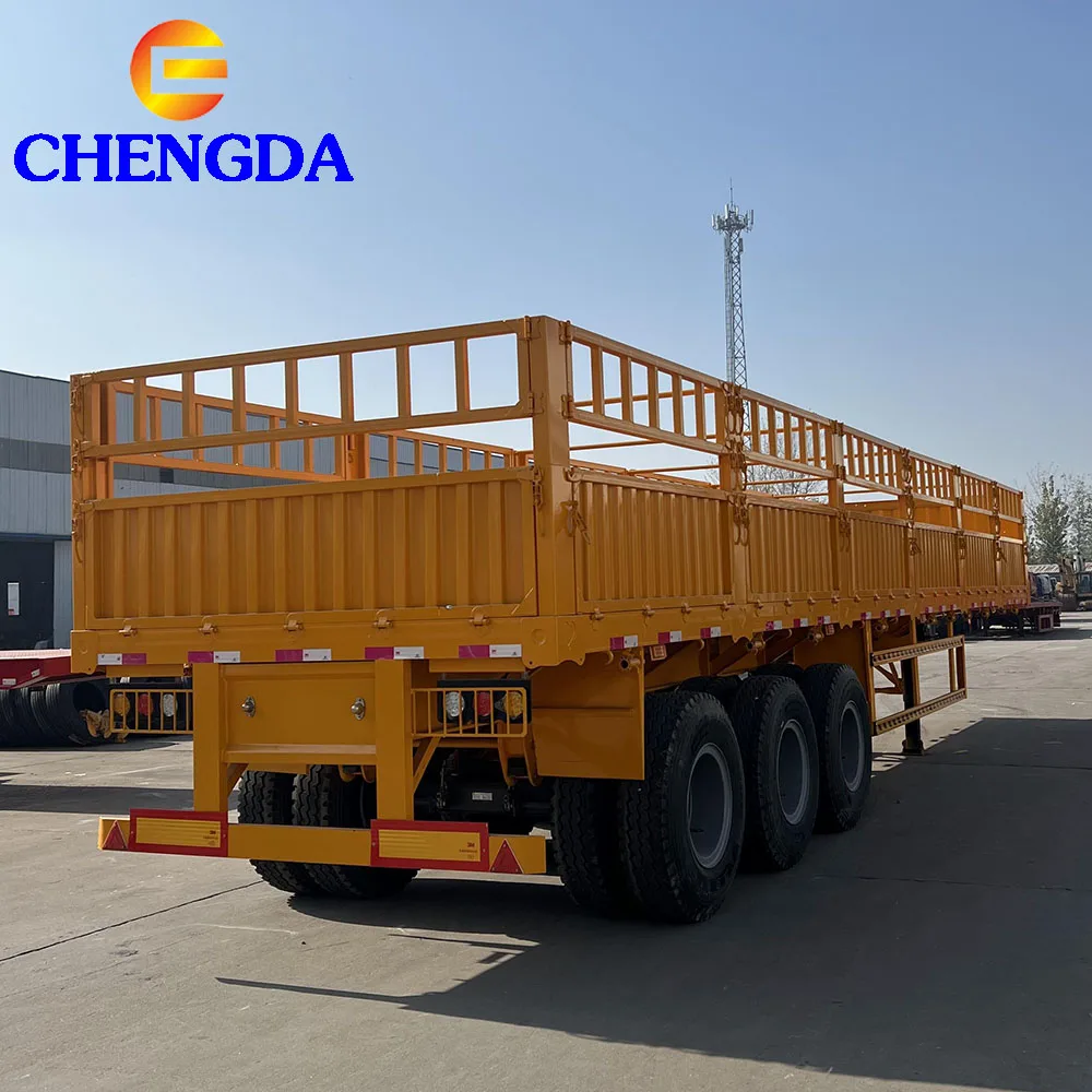 New 3 Axles Heavy Duty 40t 60ton Corgo Fence Trailer