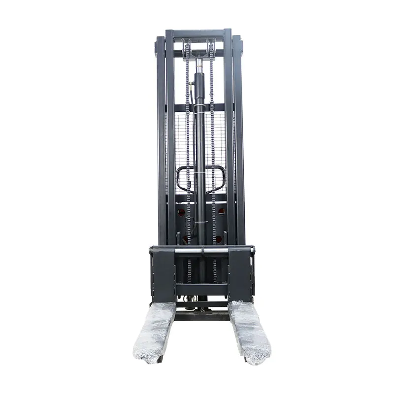 HM1530 moderate price 1.5 ton semi electric pedestrian straddle electric pallet stacker