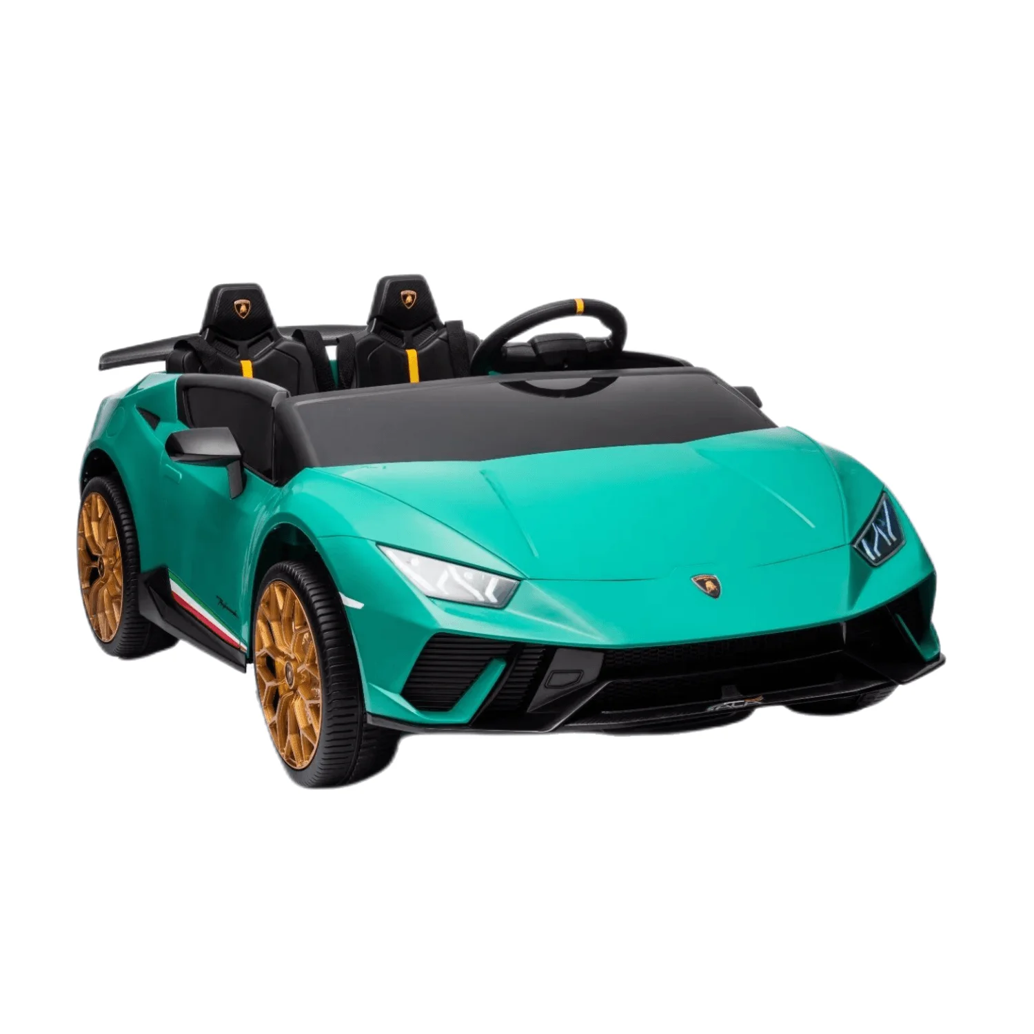 Большой 2 сиденья оптовая продажа Лицензированная игрушка Lamborghini для езды на машинах розовая 24 В детская электромобиль lamborghini