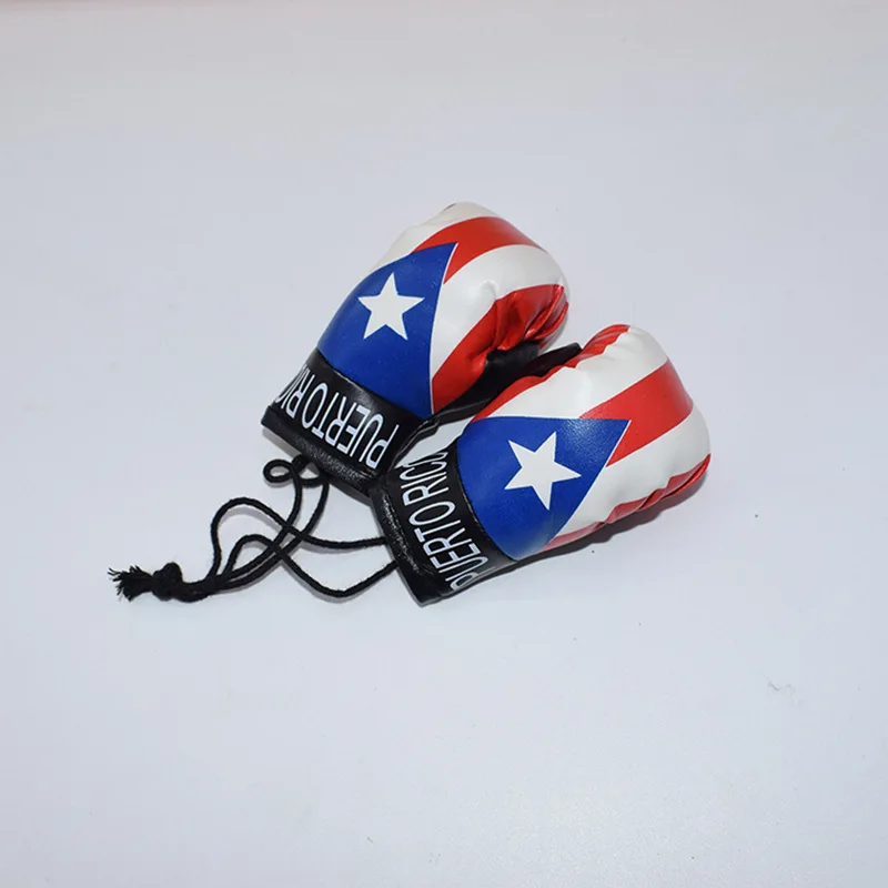 Custom Mini Boxing Gloves For Car Accessories Jamaica Flag Mini Flag Boxing Gloves For Car
