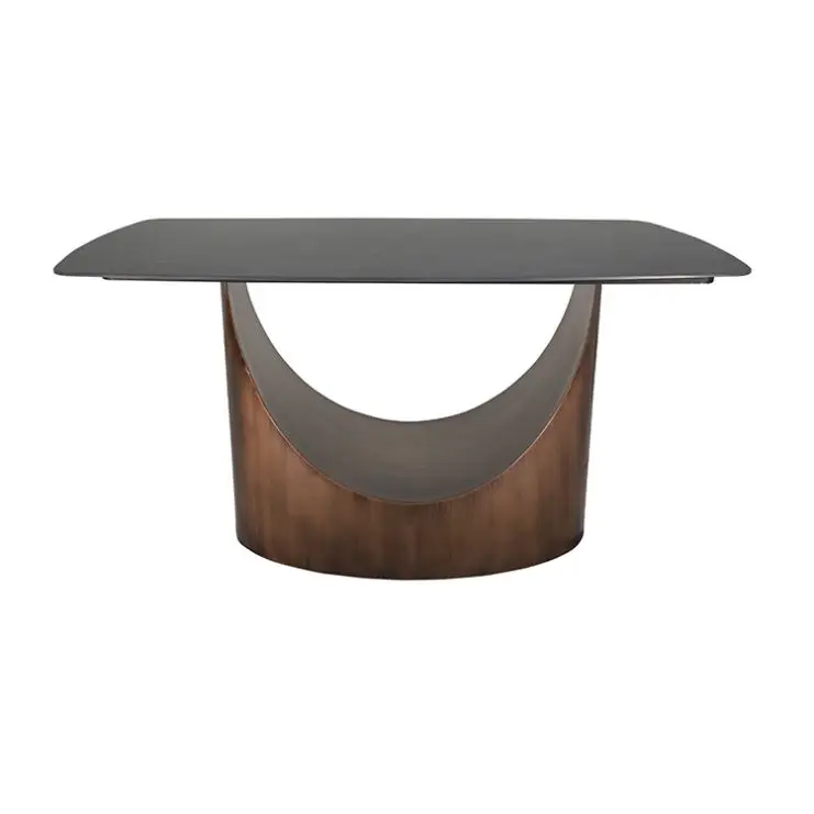 Best Dinning Modern Sintered Stone Coffee Set Rustic Fine Restaurant 2023 Cheap Price Dining Table For Conference