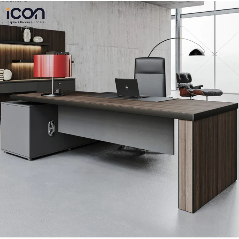 Modern L Shaped Furniture Set Mdf Executive Office Table Design High Tech Executive Ceo Desk Office Furniture