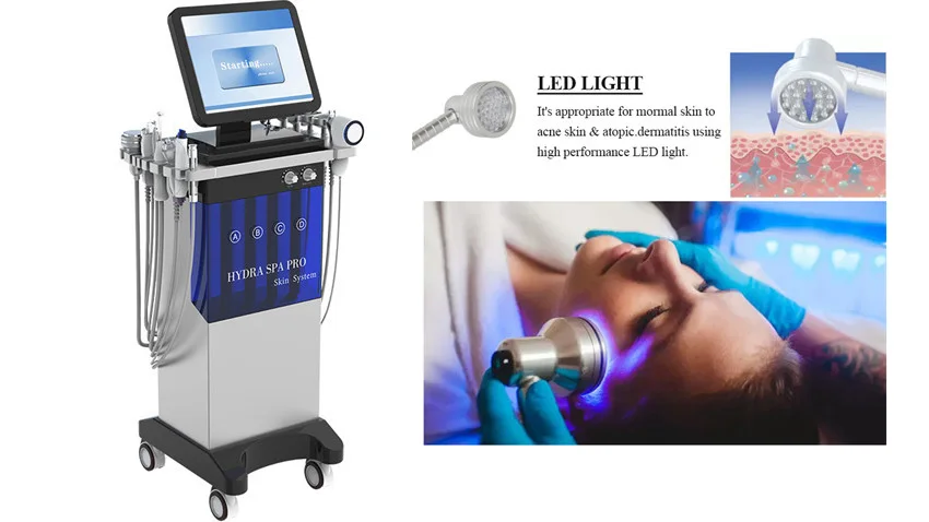 14 in 1 Diamond Peeling Hydrofacials Water Jet Aqua Facial Hydra Dermabrasion Machine / produit hydrofacials
