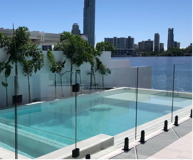 Безрамные стеклянные перила 10-16 мм балюстрада балкона Австралия стеклянный бассейн кран забор