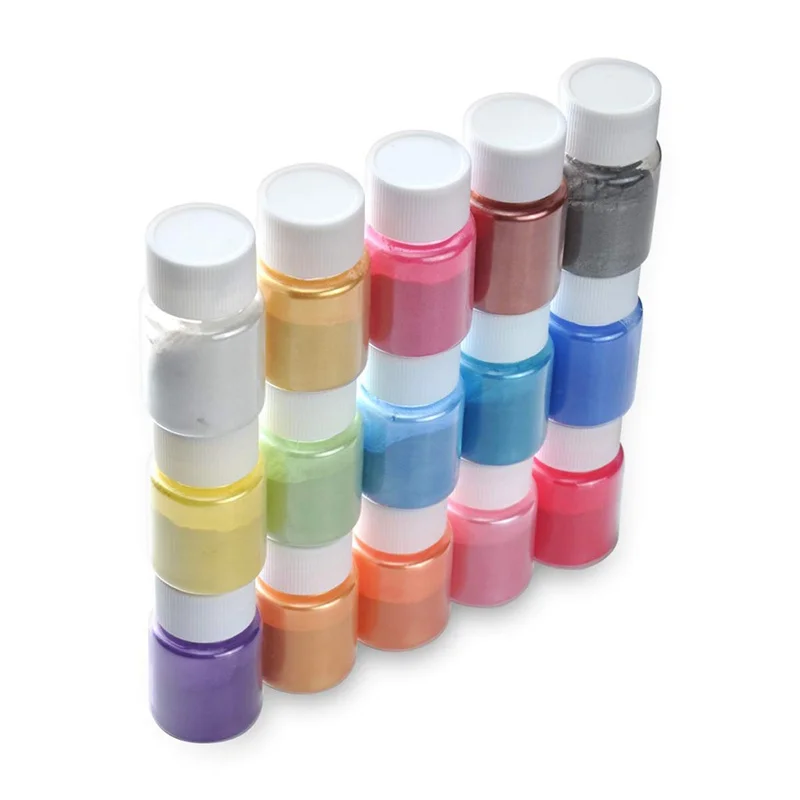 
Mica Pigment Powder Jar Set for DIY Soap Making and Epoxy Resin 