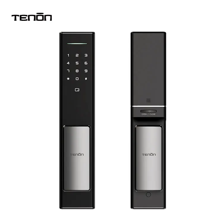 Система умного дома, полностью автоматическая система дверного замка, Электрический БЕСКЛЮЧЕВОЙ цифровой комбинированный дверной замок со сканером отпечатков пальцев