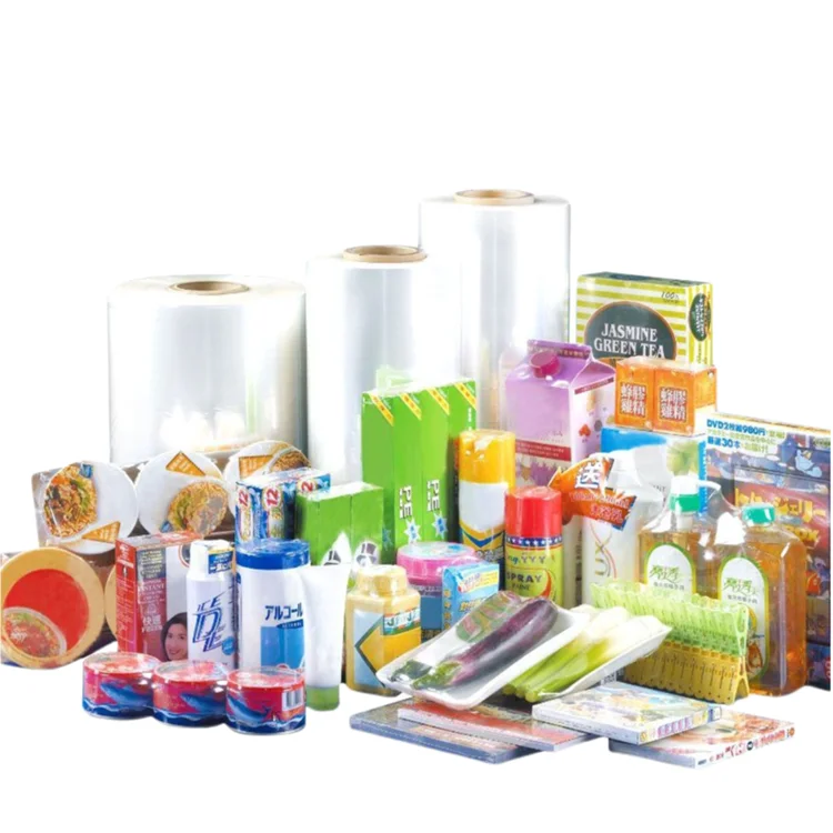 Wholesale Low Moq White Pof Custom Printable Transparent Films Printed Shrinkwrapfilm Heat Shrink Wrap Film With Logo