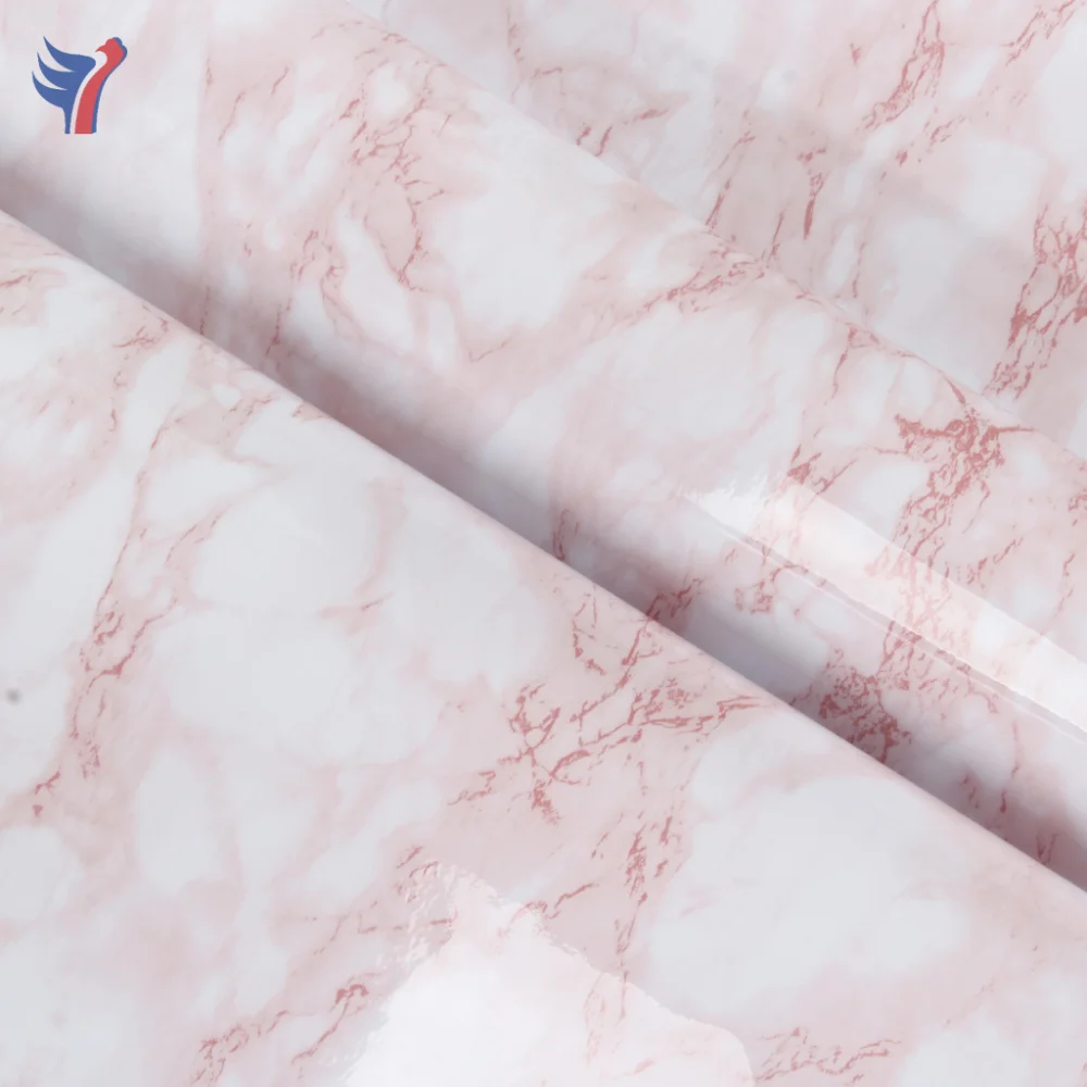 Jinyi Waterproof Marble Stone Look Vinyl Self Adhesive Fancy Funiture Book Cover Gift Wrapping Wall Paper