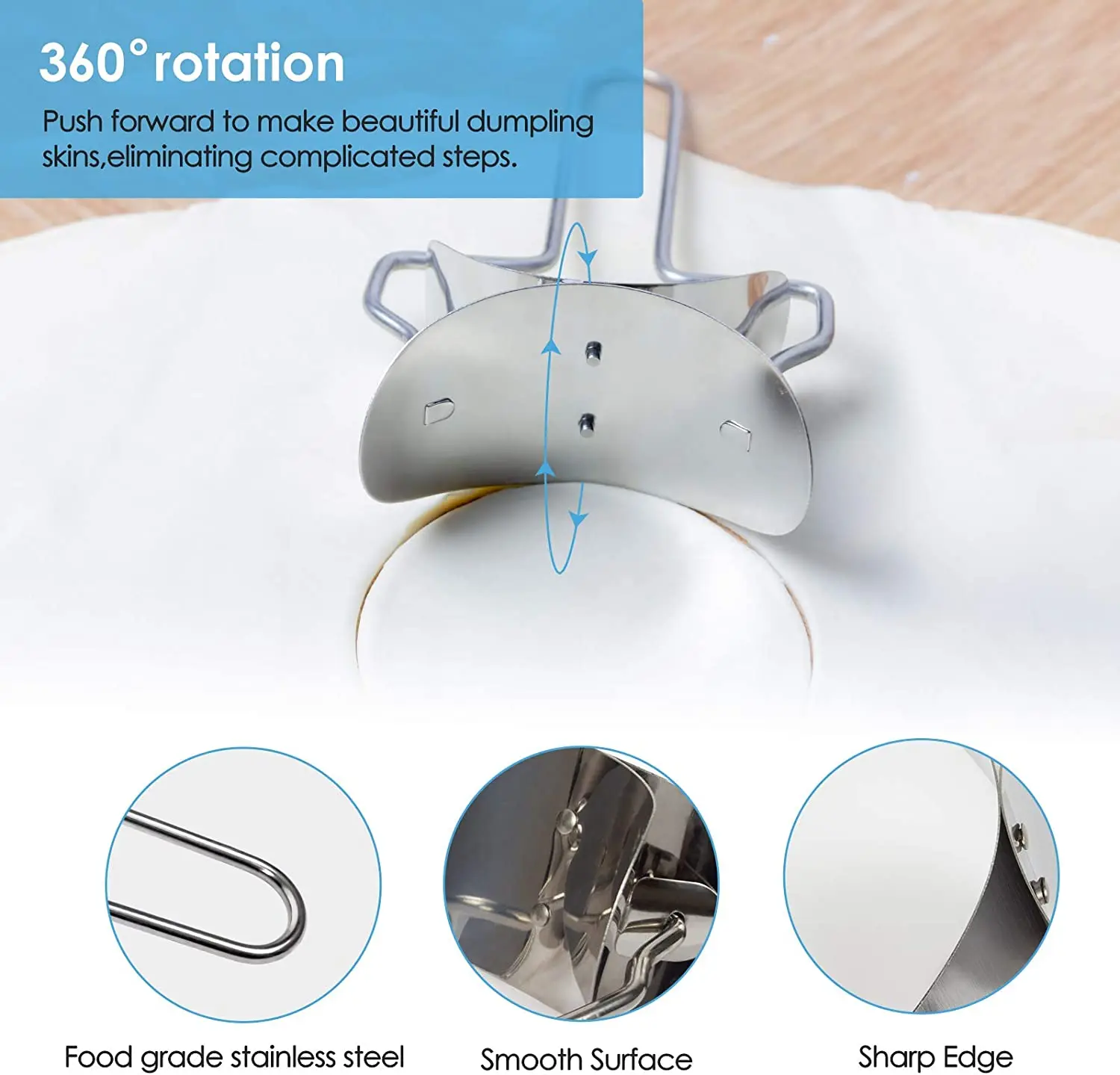 Large Chinese Ravioli 4 Pcs Stainless Steel Empanadas Press Kit Dumplings Mold Maker for Kitchen Accessories