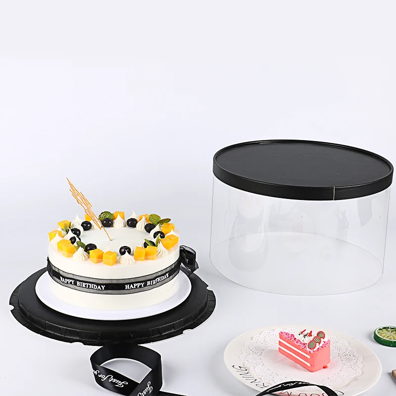 Factory Outlet Eco-friendly Valentines Day Cake Box Luxury Beautiful Tall Clear Cake Box For Cakes