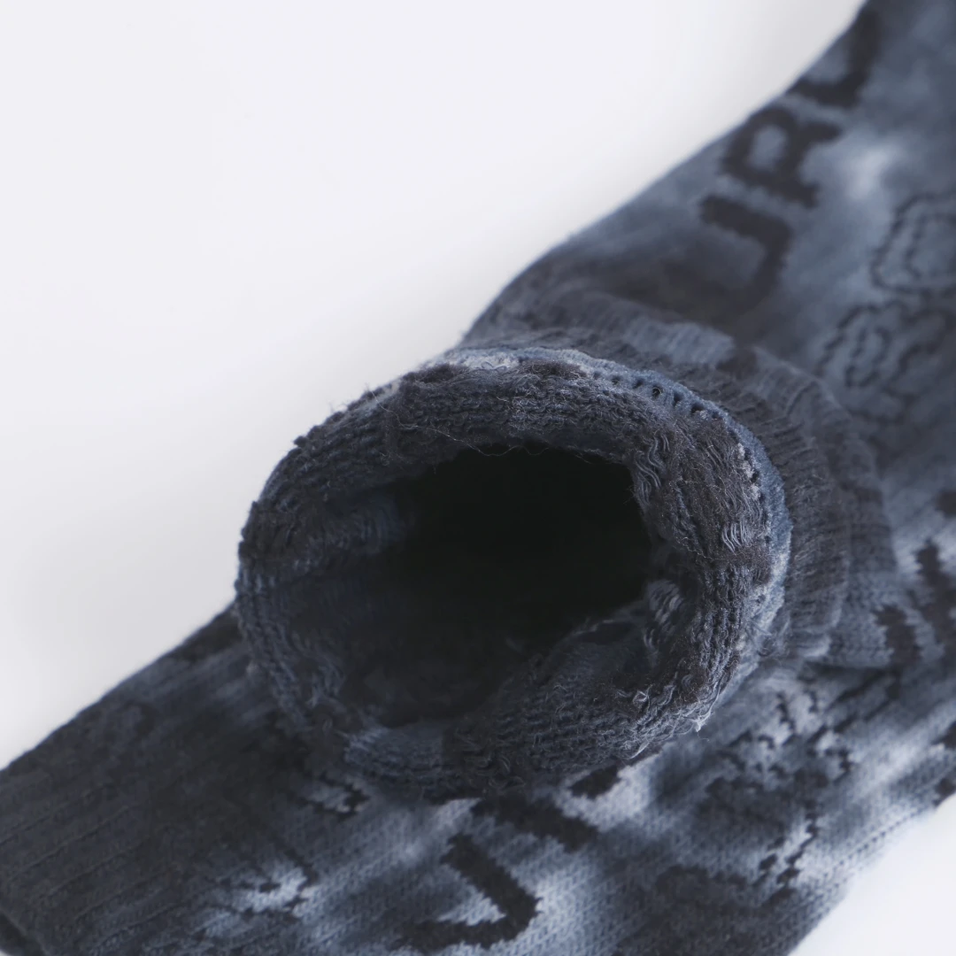 Custom Socks Design Own Logo Crew Socks Order Private Jacquard Your Label Cotton Black Man Sport Sock