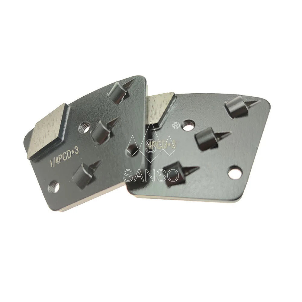 SANSO Diamond Trapezoid Metal Bond Grinding Plate PCD Grinding Pads For Concrete Polishing