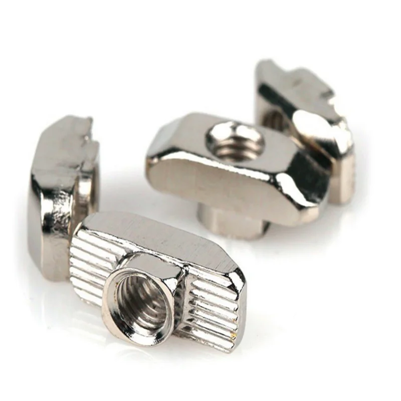 2020 3030 4040 4545 Series T Nuts M4 M5 M6 M8 T Slot Nut Hammer Head Fastener Nut for Aluminum Profile