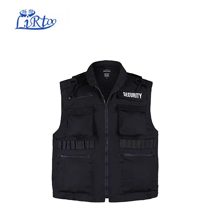Мужская и женская унисекс армейская форма жилет безопасности-черный-Размер S, M,L,XL,2XL