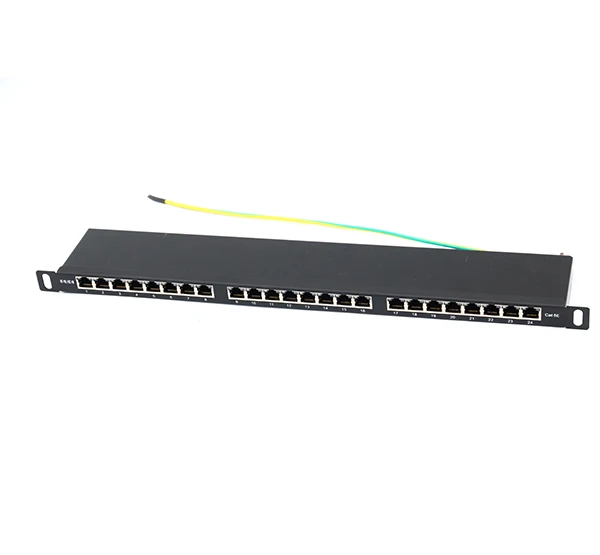 Новый дизайн 0.5U Cat 5E 24 порта Ftp сетевая коммутационная панель 48 ядер