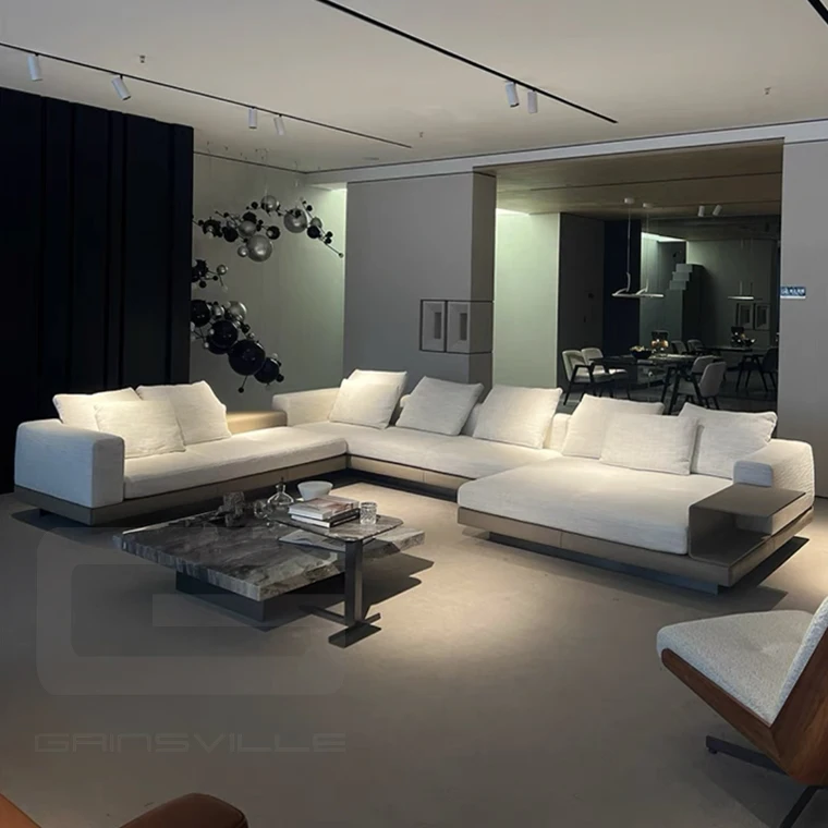 Gainsville hot selling modern living room fabric sectional sofa sets living room italian sofa sets
