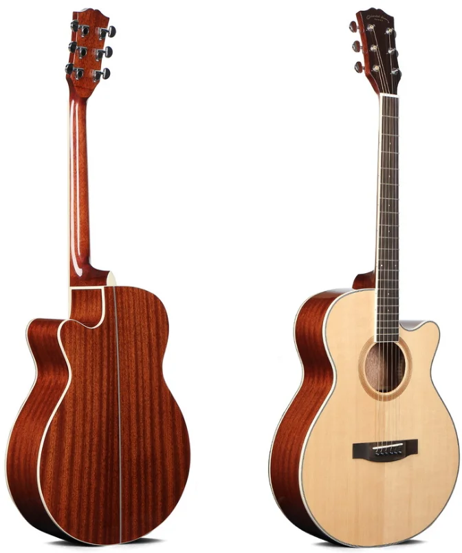 Oriental Cherry W-500S-40 popular solid spruce and sapele wood glossy acoustic guitar 40 inch buy guitars whoelsale/OEM Factory