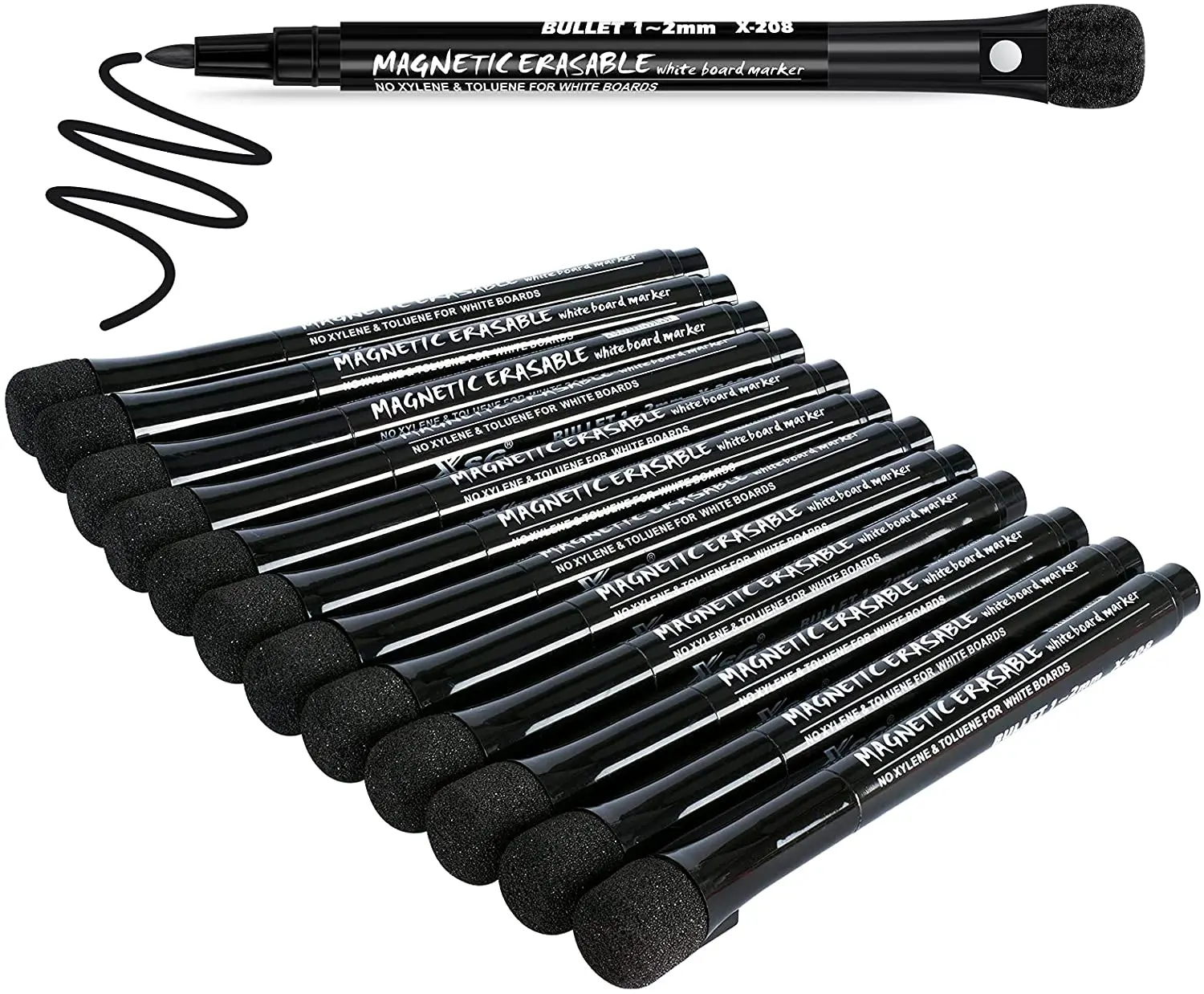 Office School Supplies Non Toxic Magnetic Dry Erase Whiteboard Markers with Brush Customized Office Use Whiteboard Marker Pen