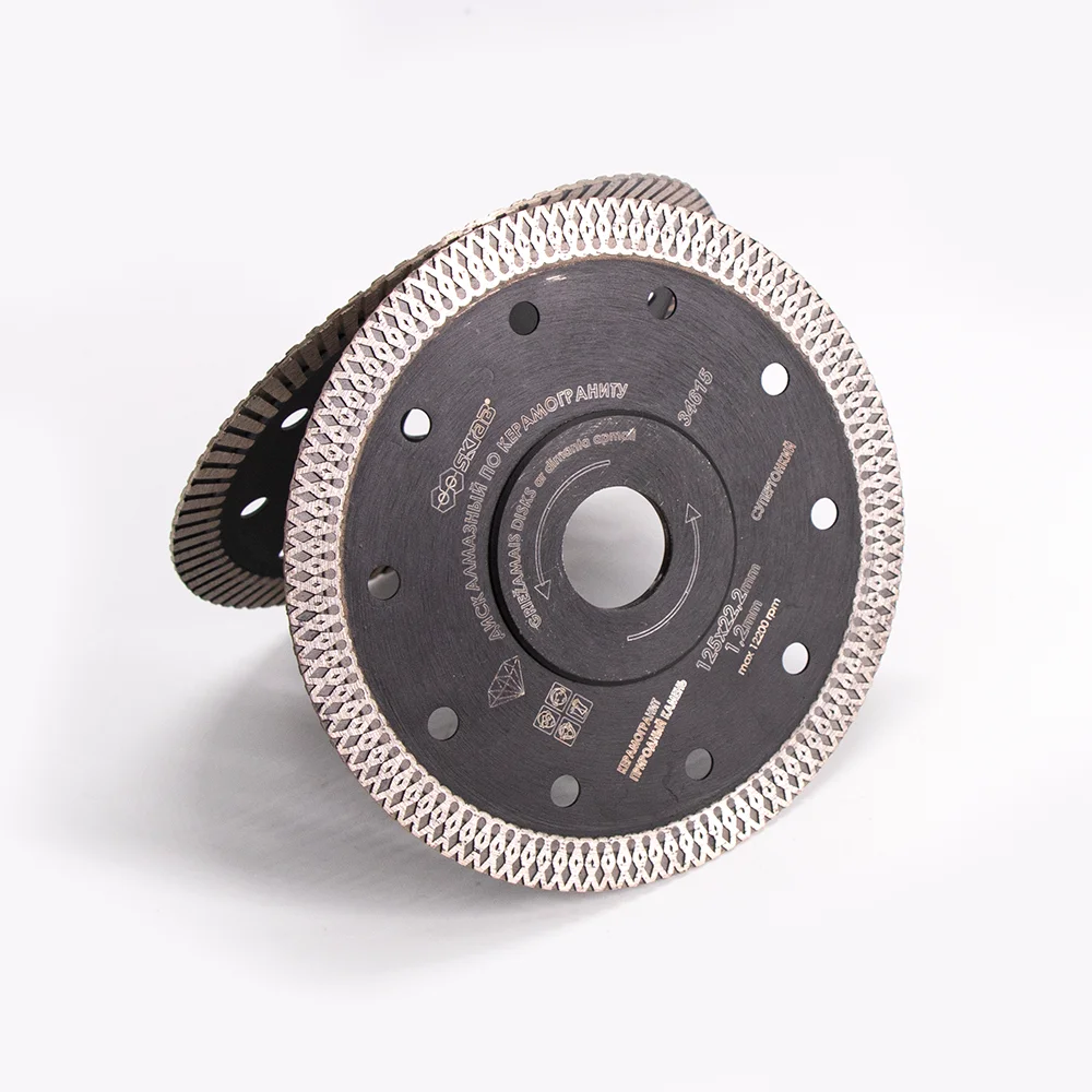 High Quality Hot press Super Thin Turbo Diamond Tiles Ceramic Saw Blade Circular Cutting Disc For Porcelain Granite