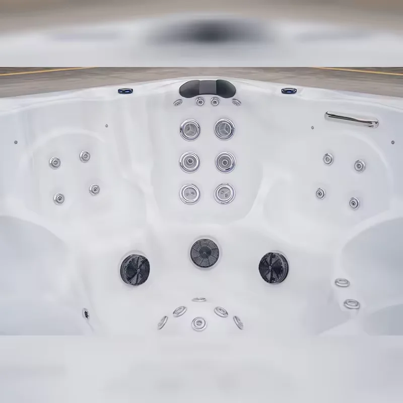 2024 Outdoor Whirlpool Hot Tub Spa Luxury Hydro massage Spa Home Garden Spa Hot Tub With Cover Step for 7 person