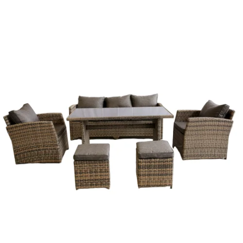 Clearance-sale multi purpose outdoor restaurant lawn recliner rattan sofa set