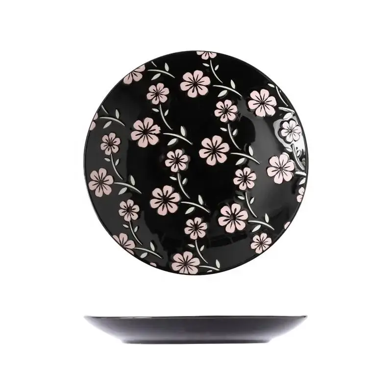 Hot Selling Handmade Japanese Ceramic Plate 8 Inch Dessert Ceramic Tableware