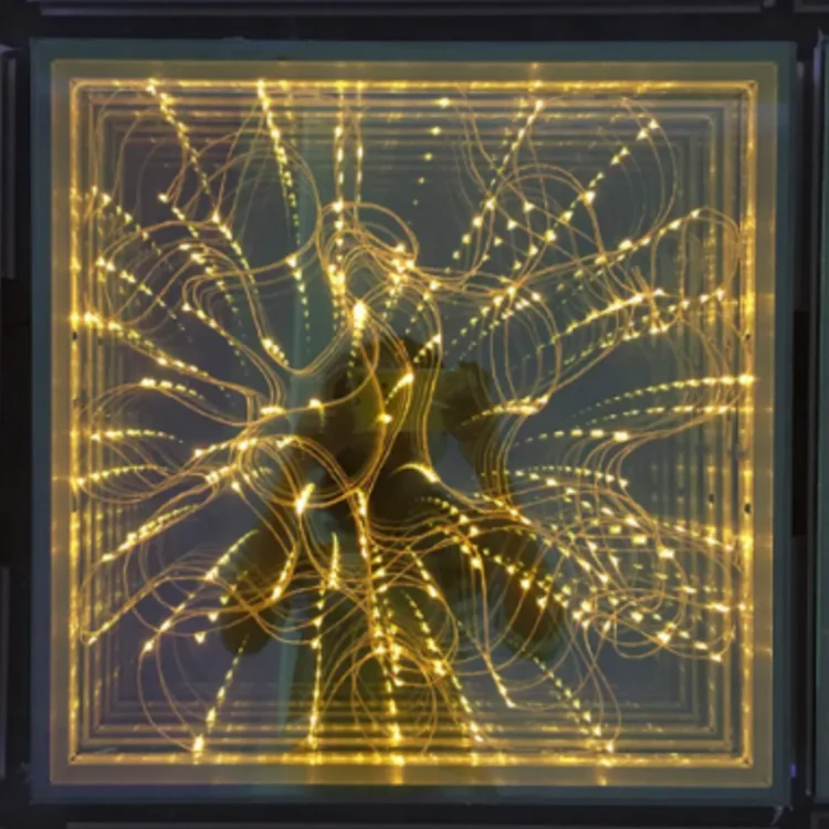 Vorlane Spot monochrome 3D Mirror Stage Floors Golden Infinity DIY Portable Dance Floor For Wedding Party