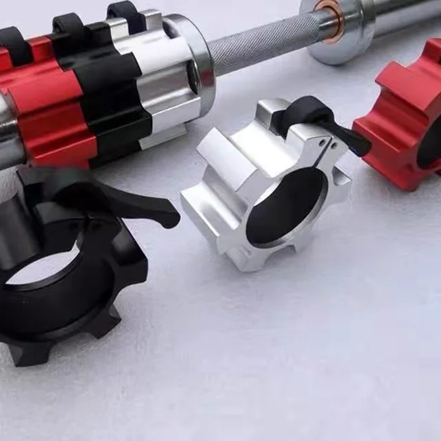 1 пара штангой зажимы металлический алюминий Quick Release блокировки тренировки штанги воротники для приседания тяжёлая