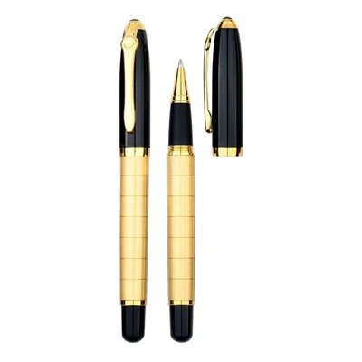 PROMSIGNAL M15854 ROLLERPEN лидер продаж современные канцелярские товары Роскошная золотая отделка ручка металлическая роликовая
