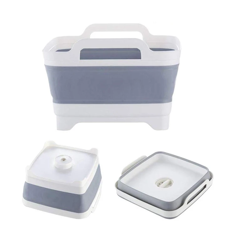 Складная Ванна для посуды с сливной пробкой складные кухонные ситечки на раковину дуршлаг фруктов сливная корзина раковина