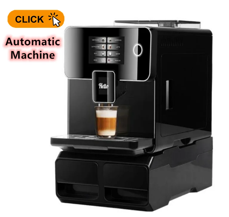 Fully automatic Cappuccio or latte esspresso making machine commercial coffee maker automatic coffee machine with grinder prices
