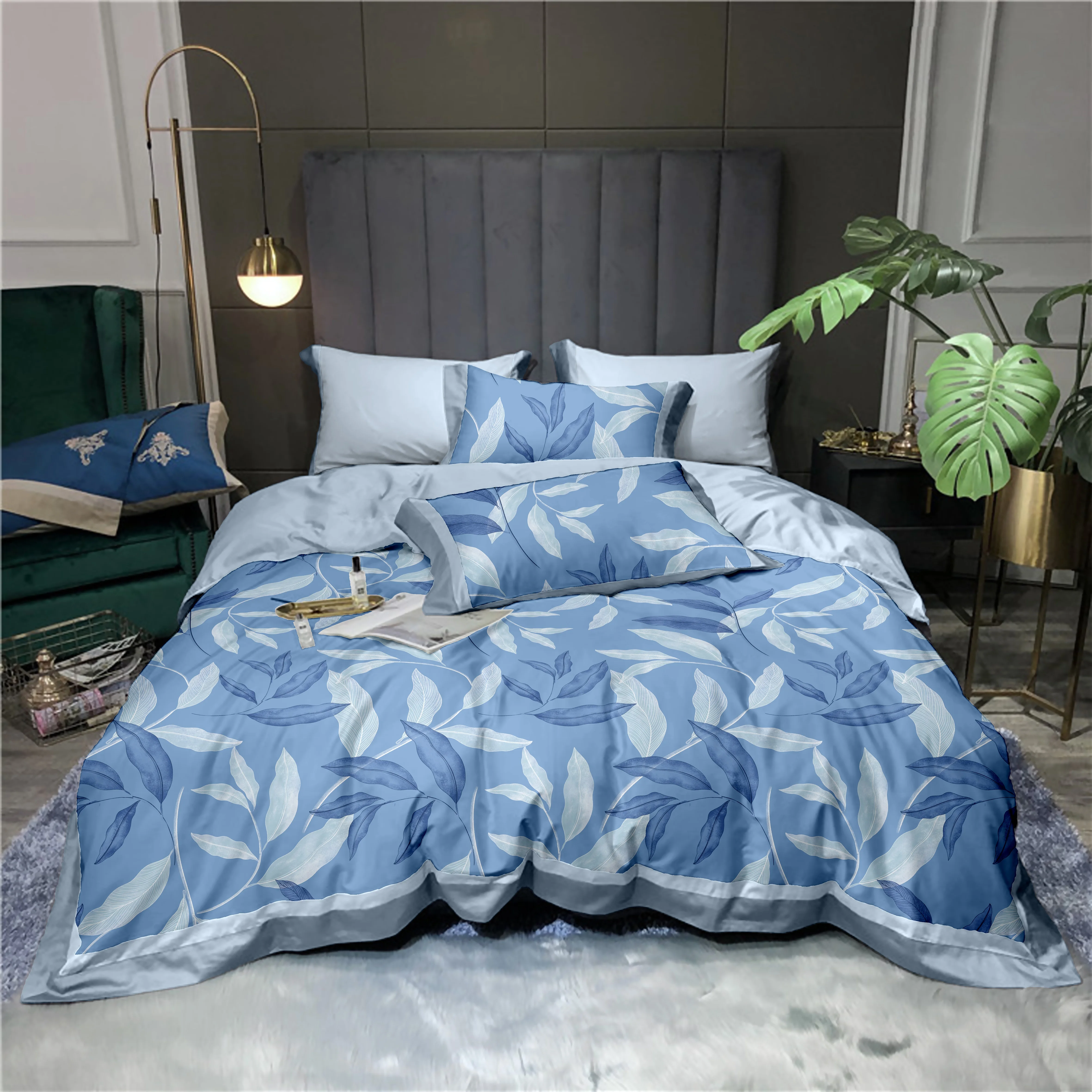 Final celar out home textile cotton satin comforter set bedsheet set