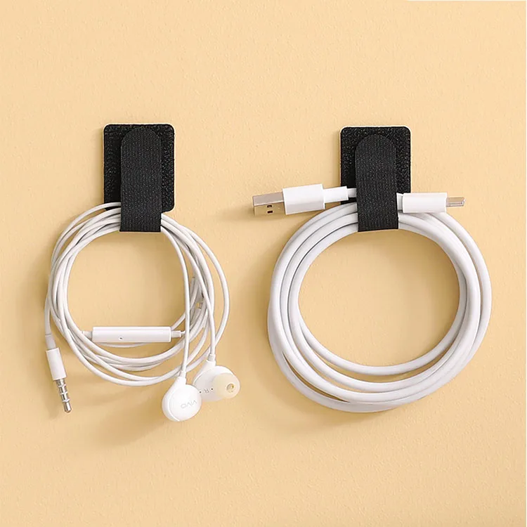 wire storage rack usb charge cable wire storage sticky back hook and loop strip 100% nylon 3M hook and loop cable management