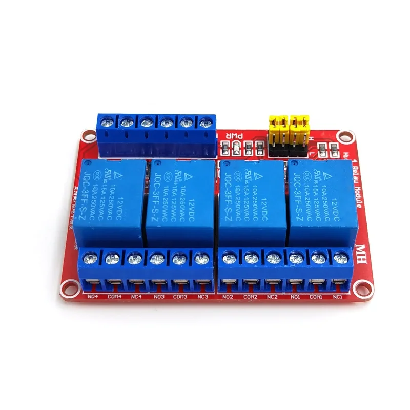 1 2 4 8 Channel 12V Relay Module Board Shield with Optocoupler Support High and Low Level Trigger Power Indicator Light